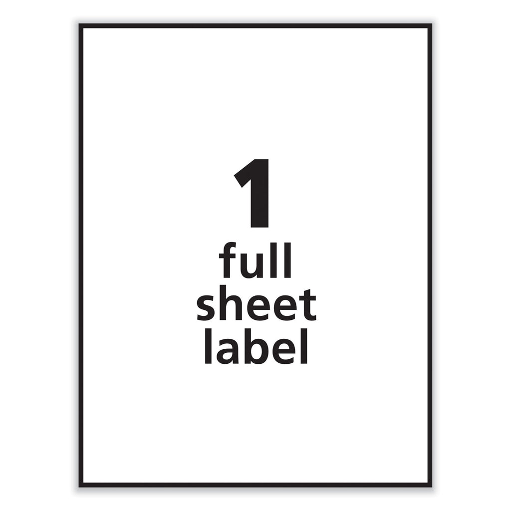 Removable Multi-Use Labels, Inkjet/Laser Printers, 8.5 x 11, White, 25/Pack