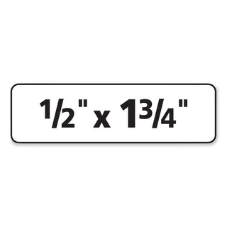 Removable Multi-Use Labels, Inkjet/Laser Printers, 0.5 x 1.75, White, 80/Sheet, 25 Sheets/Pack