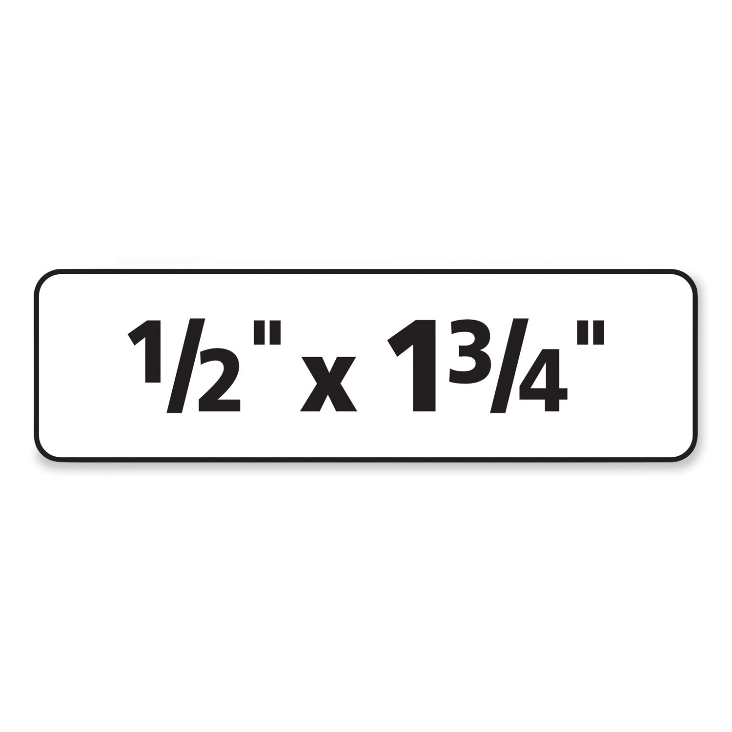 Removable Multi-Use Labels, Inkjet/Laser Printers, 0.5 x 1.75, White, 80/Sheet, 25 Sheets/Pack