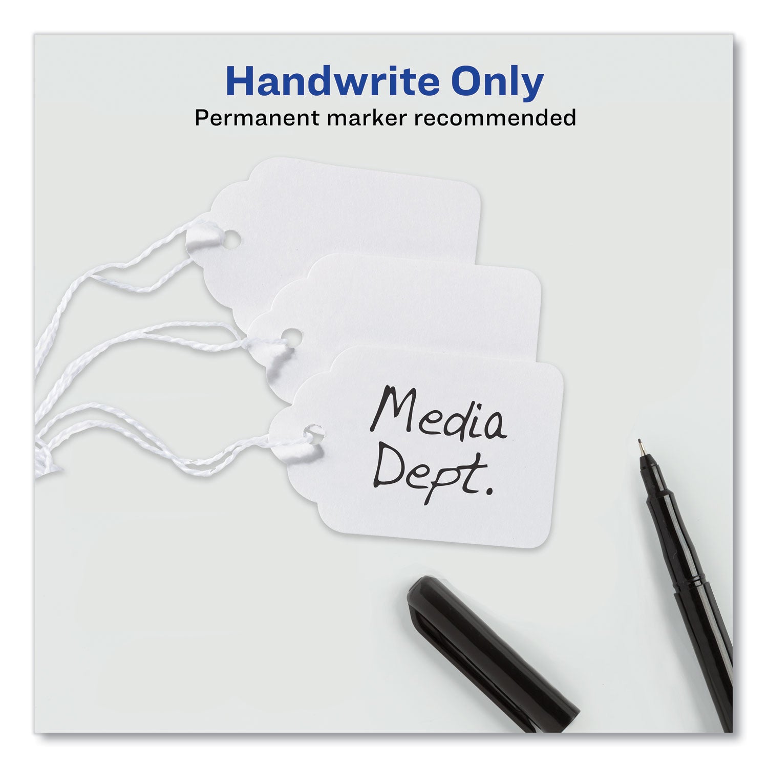 Medium-Weight White Marking Tags, 1.75 x 1.09, 1,000/Box