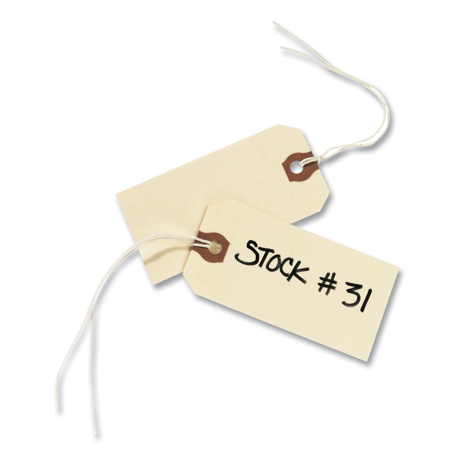 Strung Shipping Tags, 11.5 pt Stock, 3.75 x 1.88, Manila, 1,000/Box - 