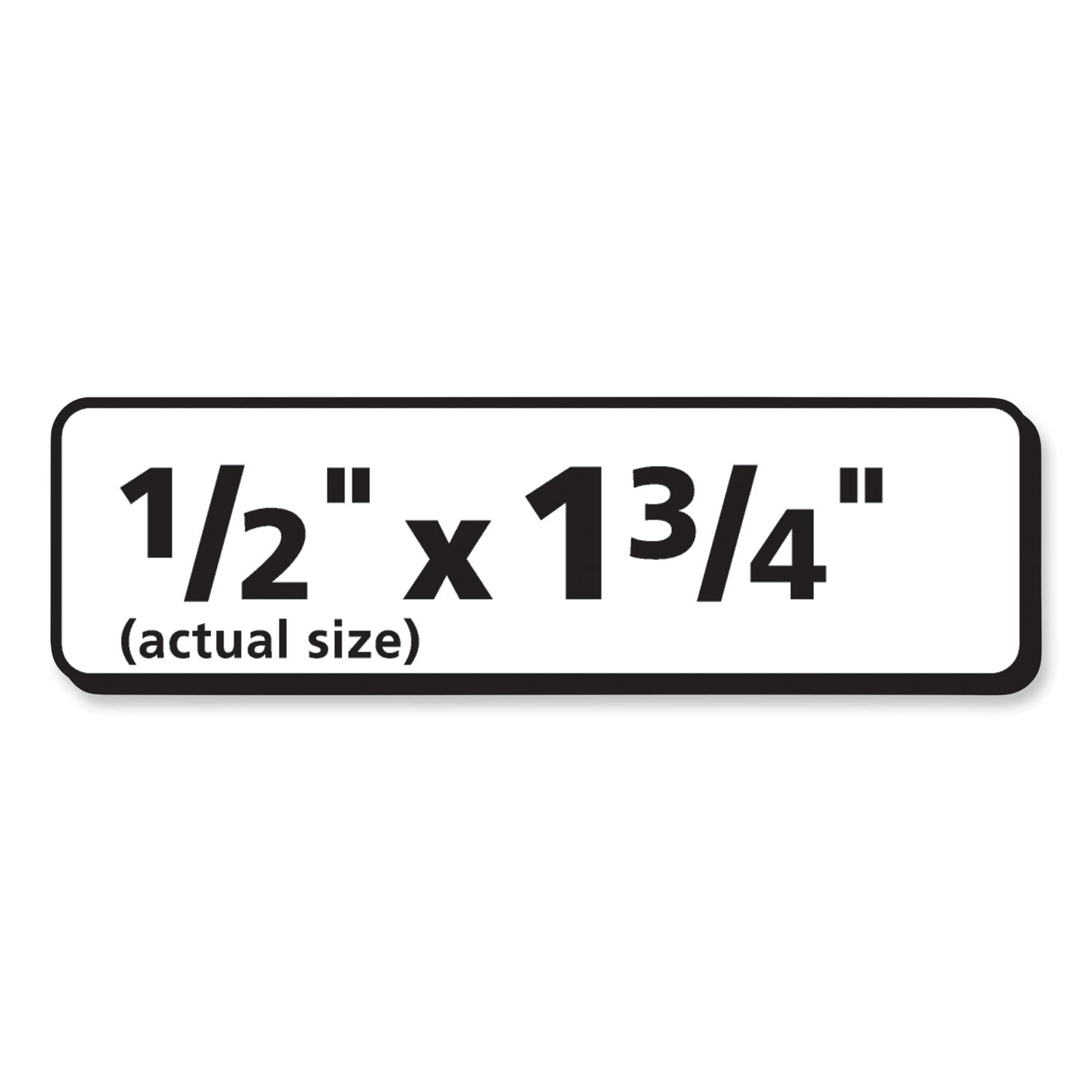Labels, Inkjet/Laser Printers, 0.5 x 1.75, White, 80/Sheet, 100 Sheets/Pack