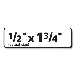 Labels, Inkjet/Laser Printers, 0.5 x 1.75, White, 80/Sheet, 100 Sheets/Pack