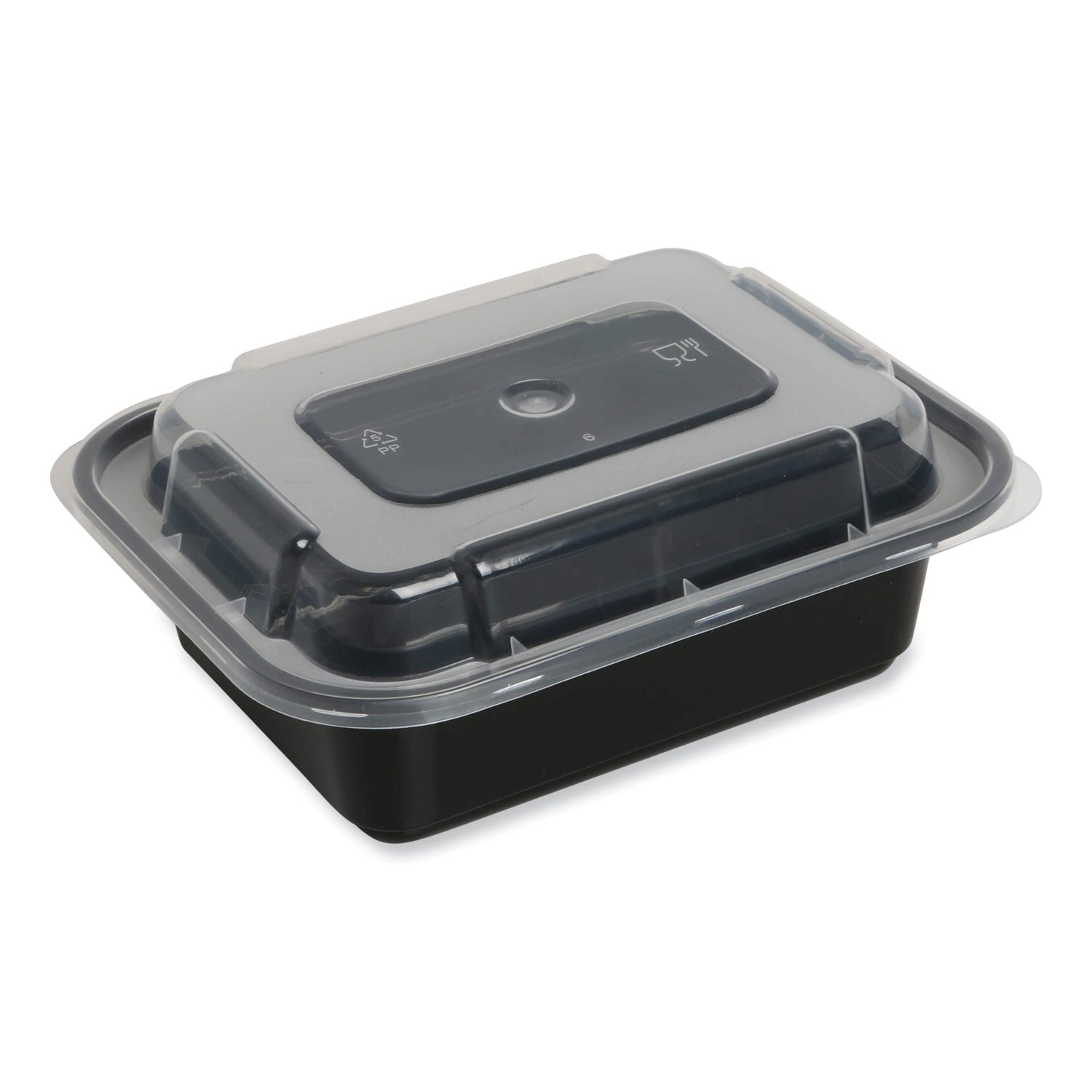 microwavable-food-container-with-lid-rectangular-12-oz-578-x-452-x-224-black-clear-plastic-150-carton_gentorect12 - 1