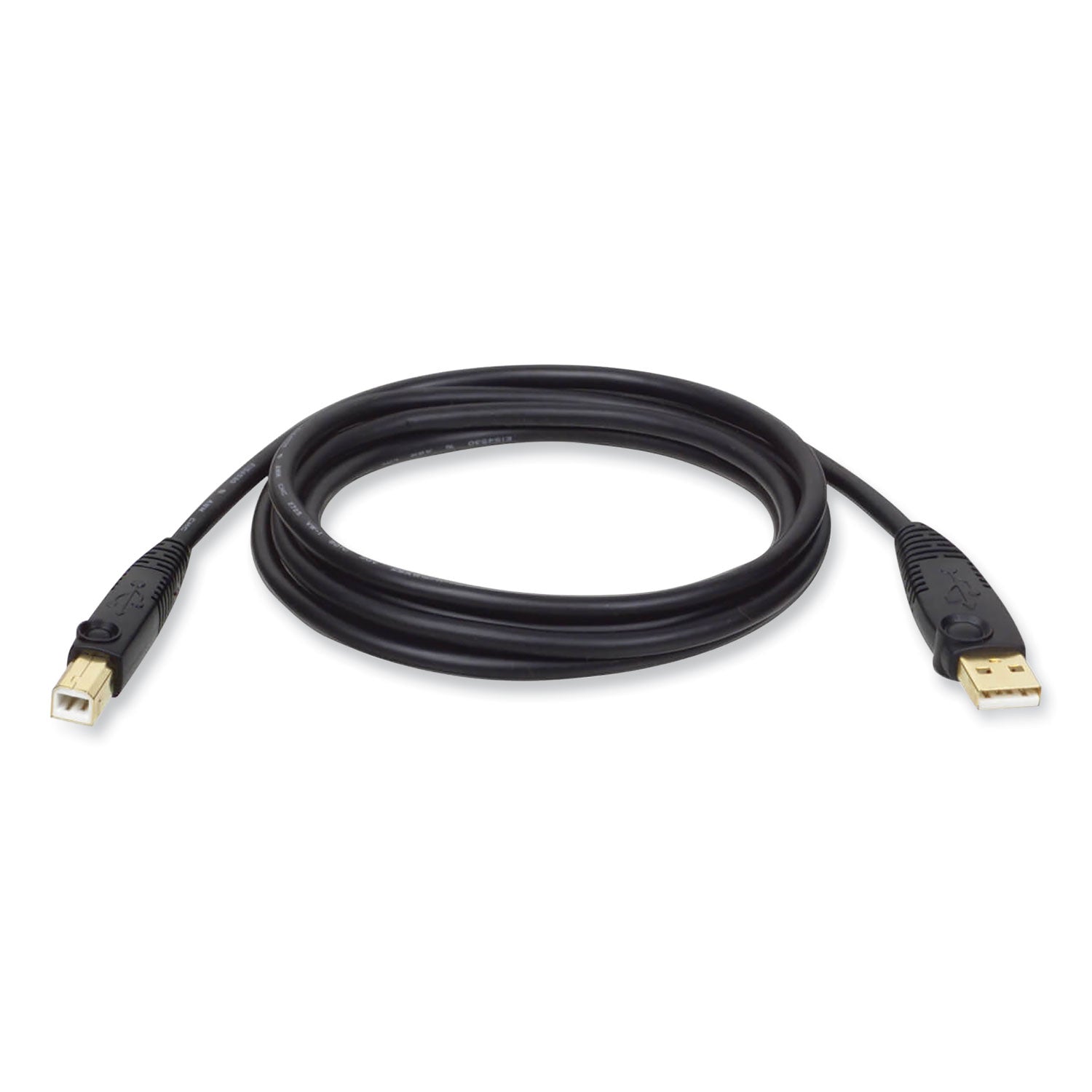USB 2.0 A/B Cable, 10 ft, Black - 
