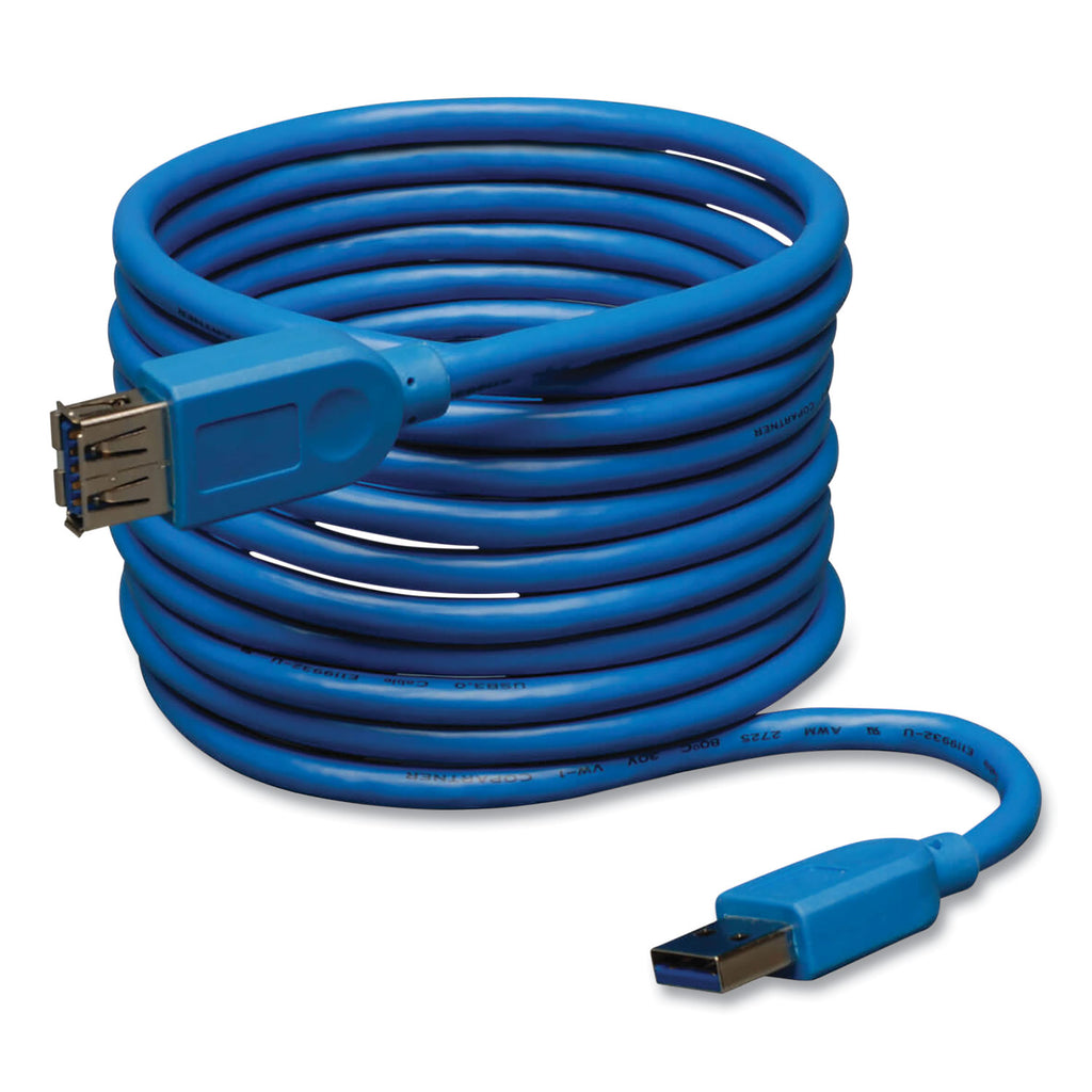 USB 3.0 SuperSpeed Extension Cable, 10 ft, Blue - 