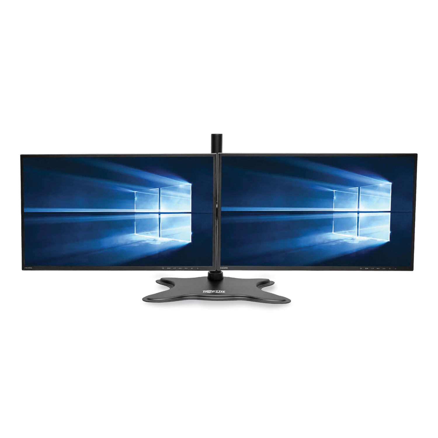 Dual Desktop Monitor Stand, For 13" to 27" Monitors, 31.69" x 10" x 18.11", Black, Supports 26 lb