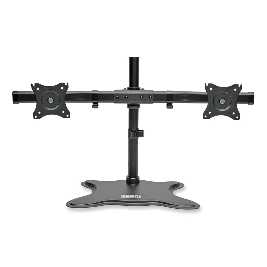 Dual Desktop Monitor Stand, For 13" to 27" Monitors, 31.69" x 10" x 18.11", Black, Supports 26 lb