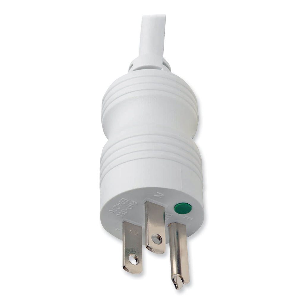 Medical-Grade Power Strip for Patient-Care Vicinity, 6 Outlets, 15 ft Cord, White - 