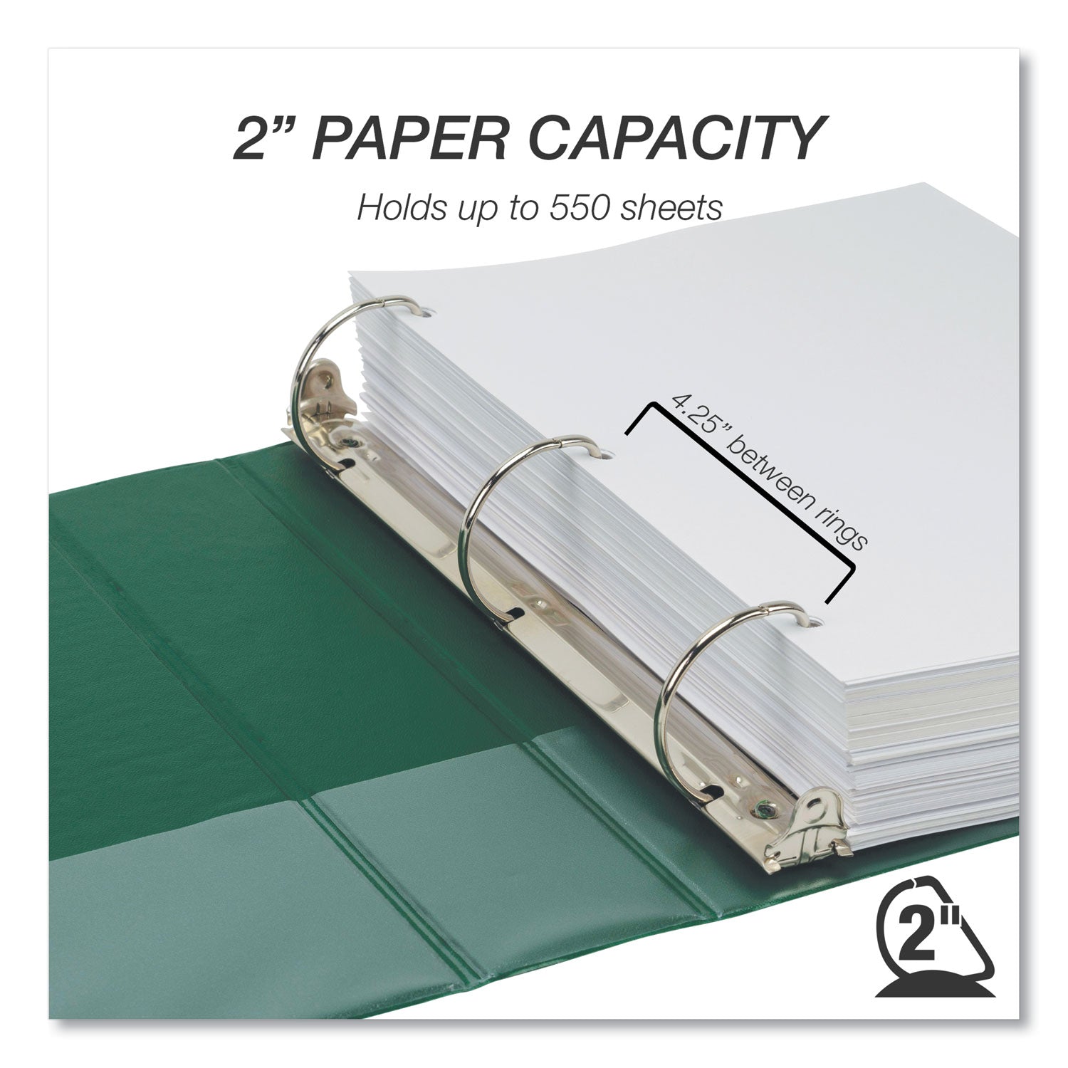 durable-d-ring-view-binders-3-rings-2-capacity-11-x-85-black-blue-green-red-4-pack_sammp46468 - 2