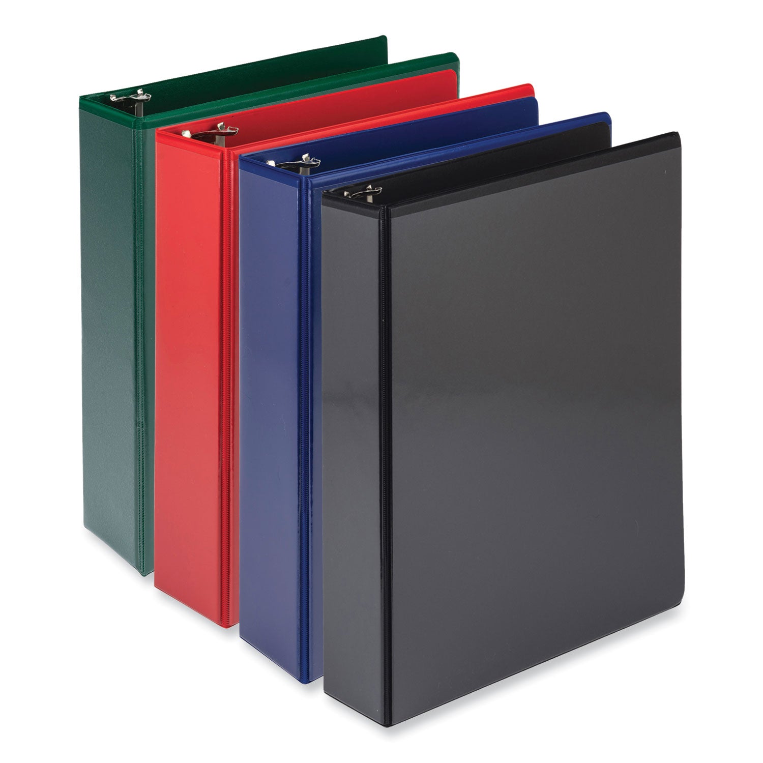durable-d-ring-view-binders-3-rings-2-capacity-11-x-85-black-blue-green-red-4-pack_sammp46468 - 1