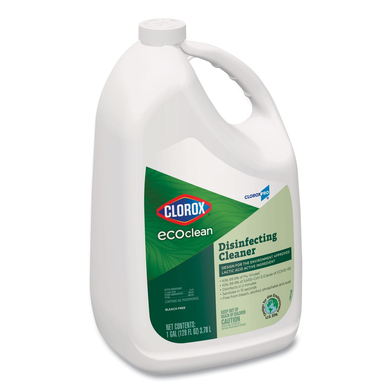 clorox-pro-ecoclean-disinfecting-cleaner-unscented-128-oz-refill-bottle-4-carton_clo60094ct - 2
