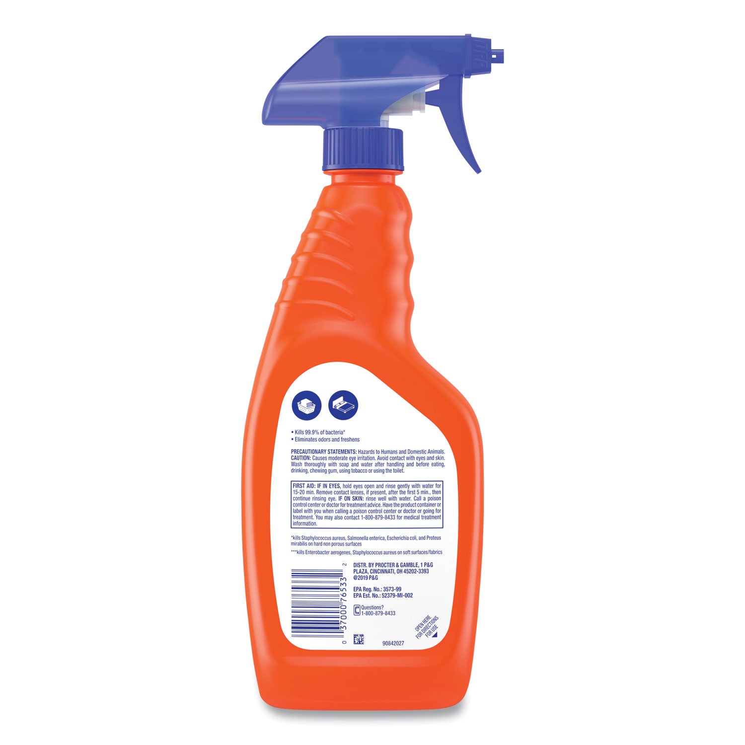 Antibacterial Fabric Spray, Original Scent, 22 oz Spray Bottle, 2/Carton