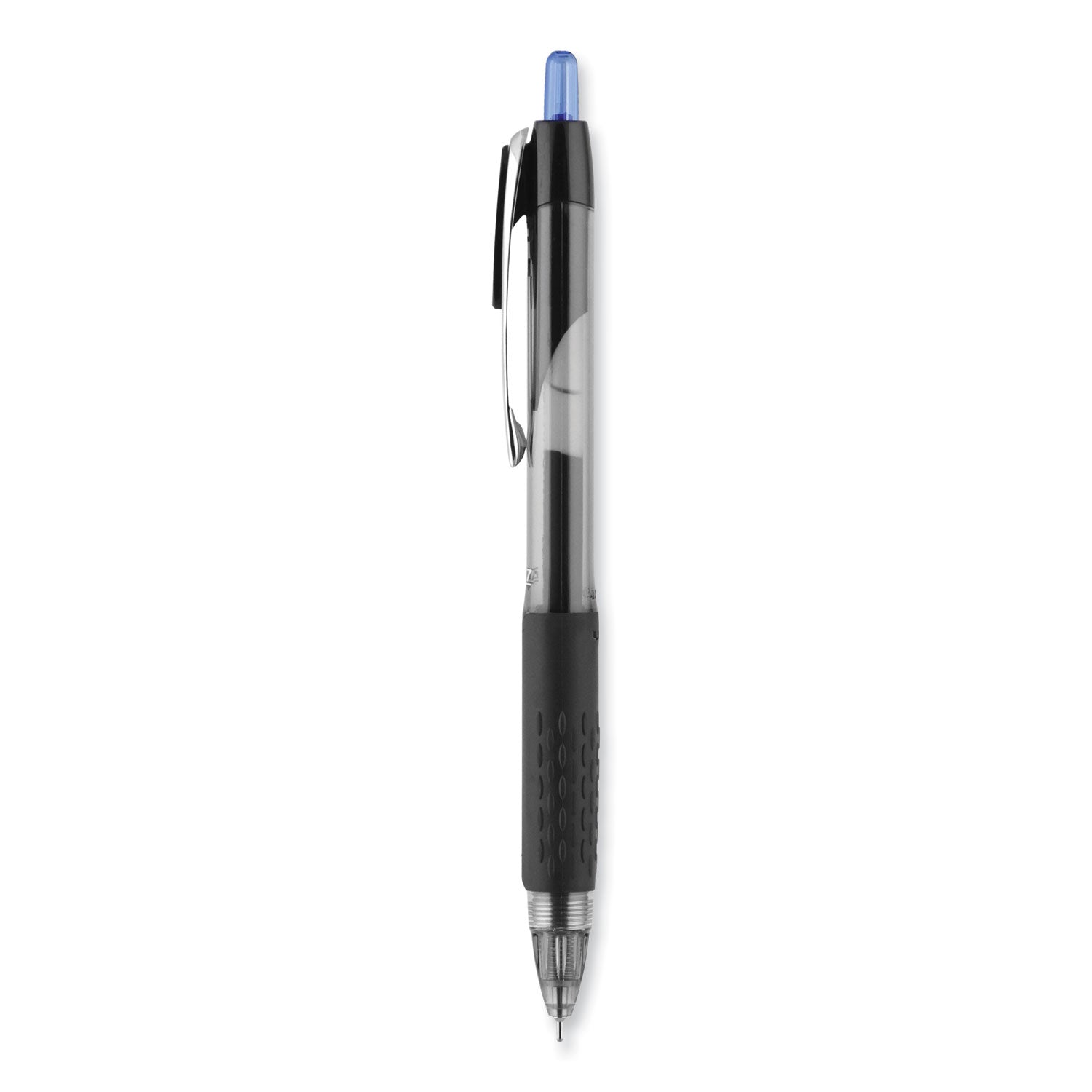 signo-207-needle-point-gel-pen-retractable-medium-07-mm-blue-ink-clear-black-blue-barrel-dozen_ubc1736098 - 3