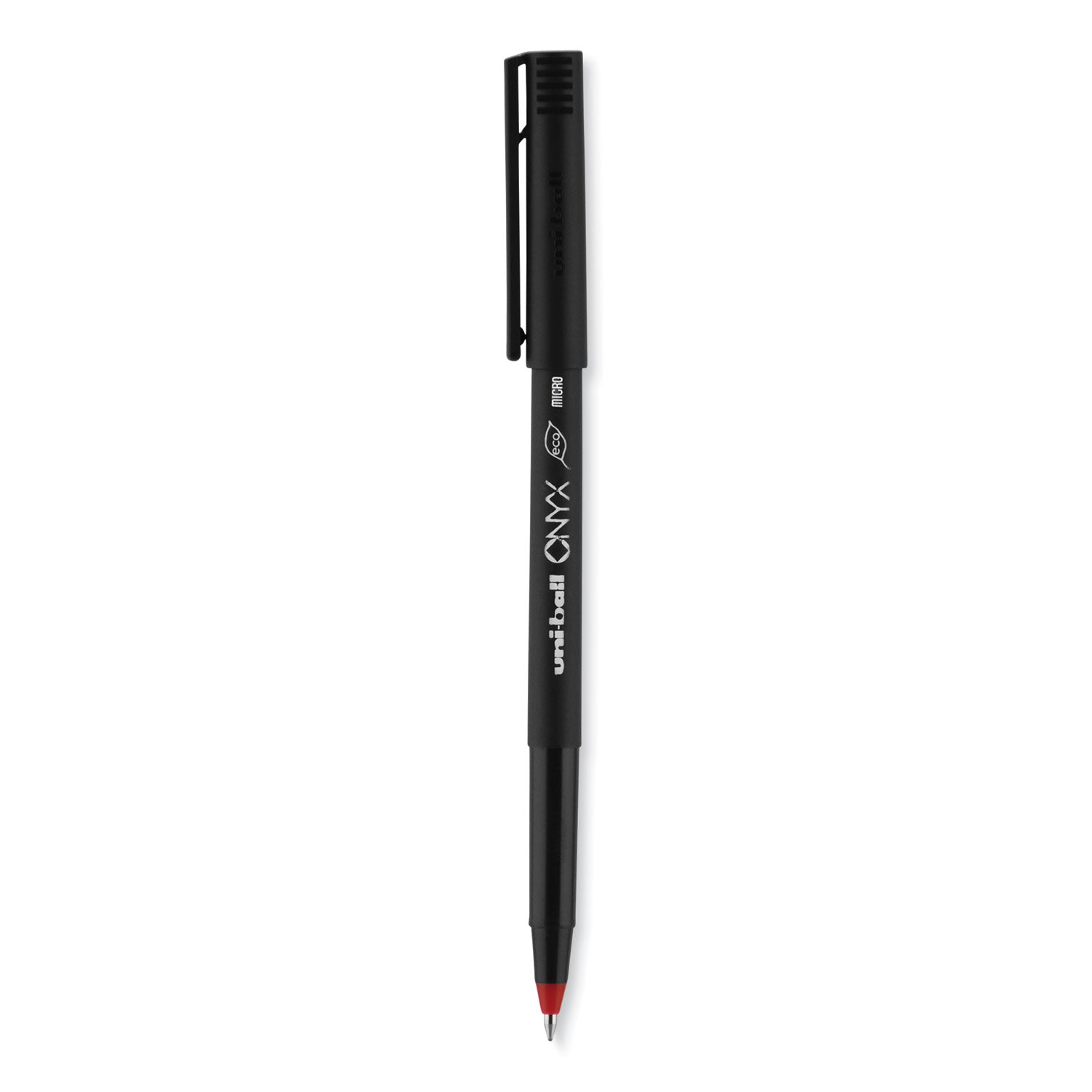 onyx-roller-ball-pen-stick-extra-fine-05-mm-red-ink-black-red-barrel-dozen_ubc60042 - 3