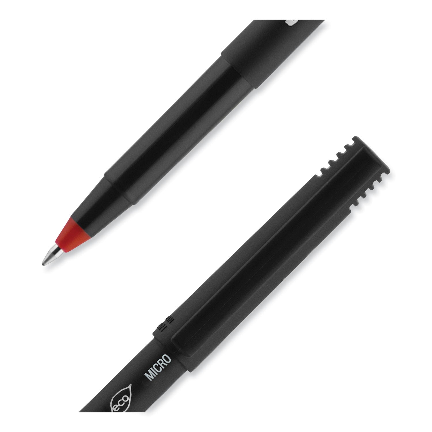 onyx-roller-ball-pen-stick-extra-fine-05-mm-red-ink-black-red-barrel-dozen_ubc60042 - 5