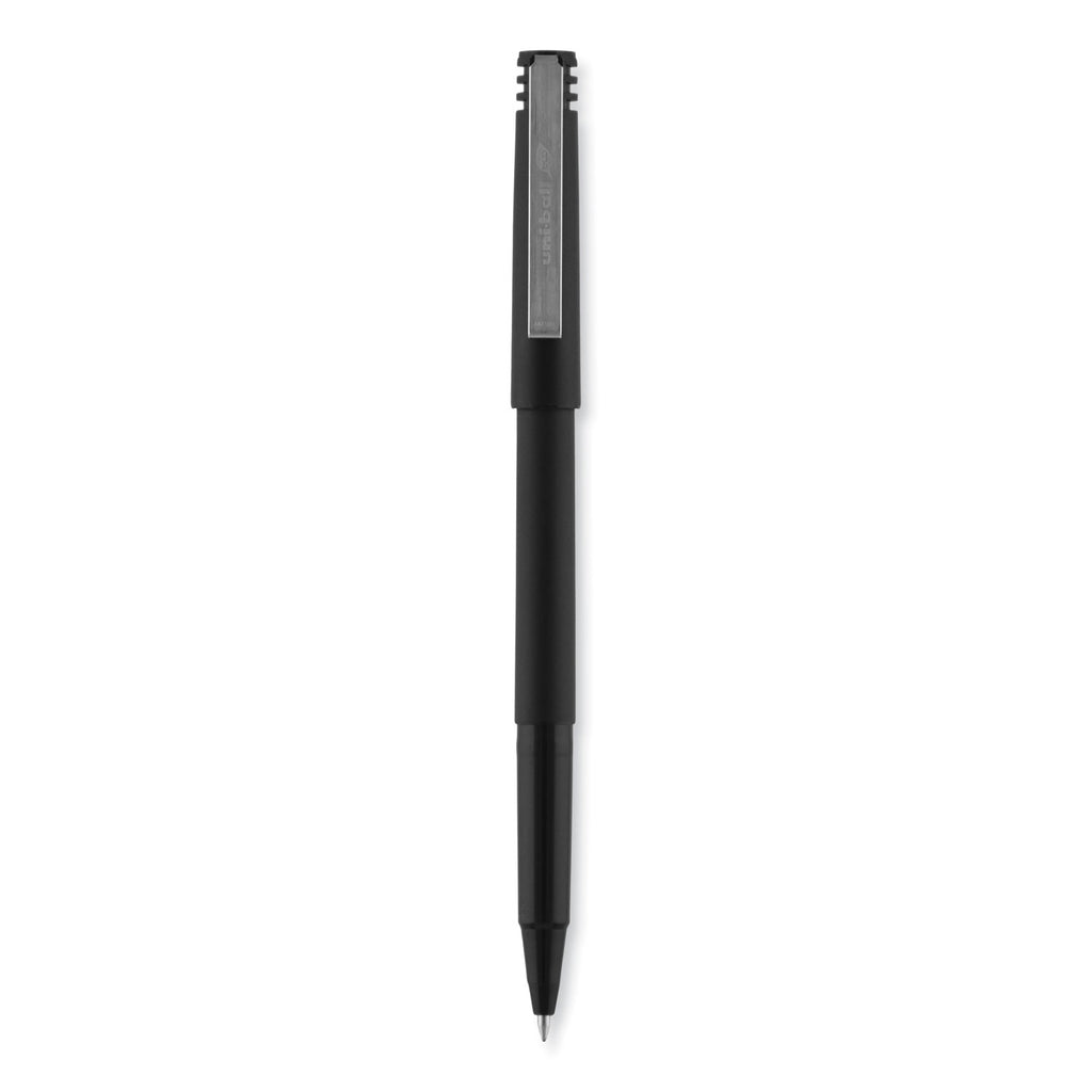 roller-ball-pen-stick-fine-07-mm-black-ink-black-barrel-dozen_ubc60101 - 2