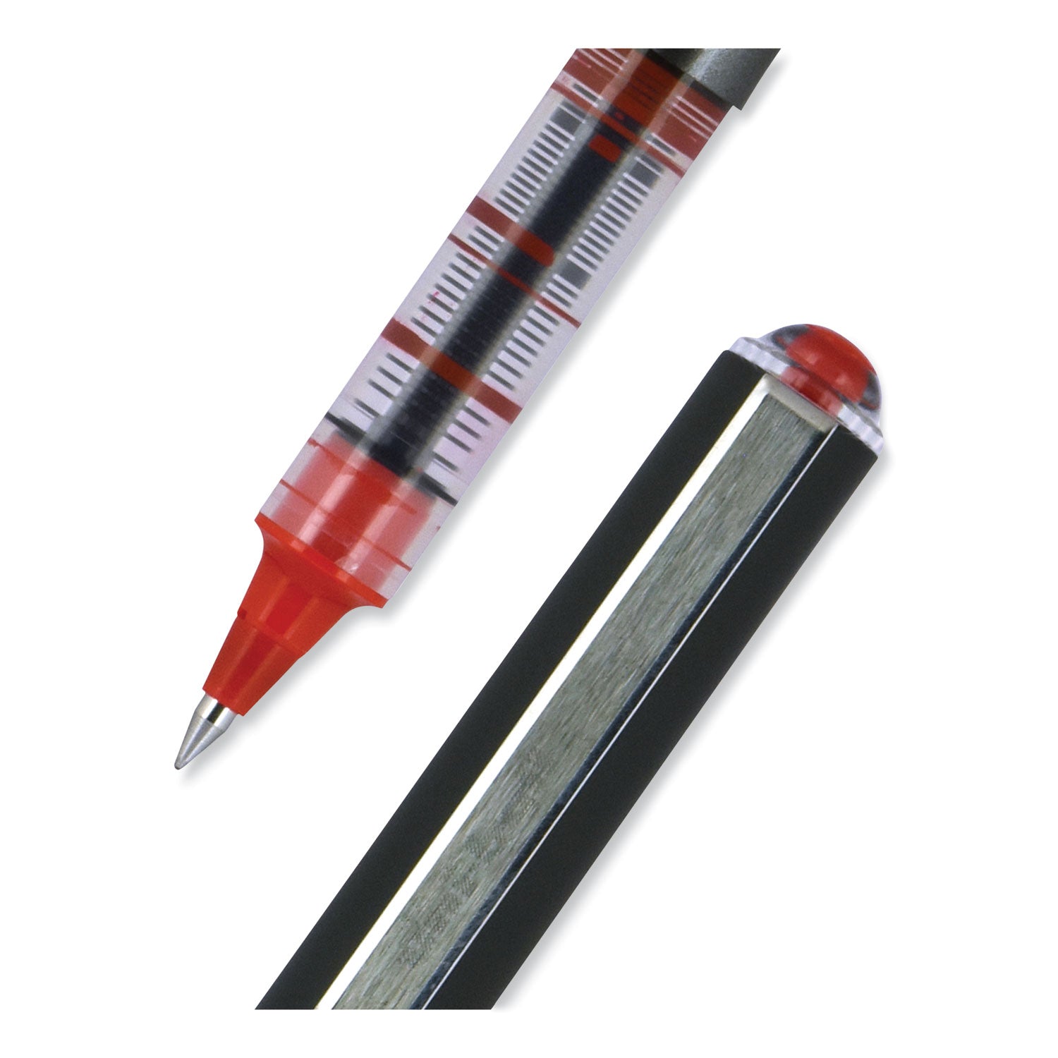 vision-roller-ball-pen-stick-extra-fine-05-mm-red-ink-gray-red-barrel-dozen_ubc60117 - 5