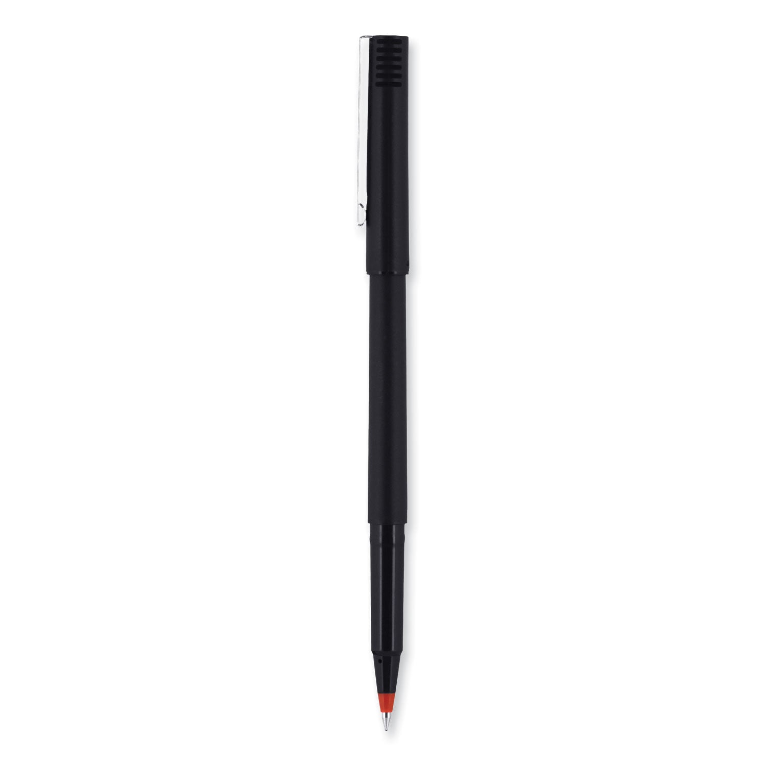 roller-ball-pen-stick-extra-fine-05-mm-red-ink-black-red-barrel-dozen_ubc60152 - 3