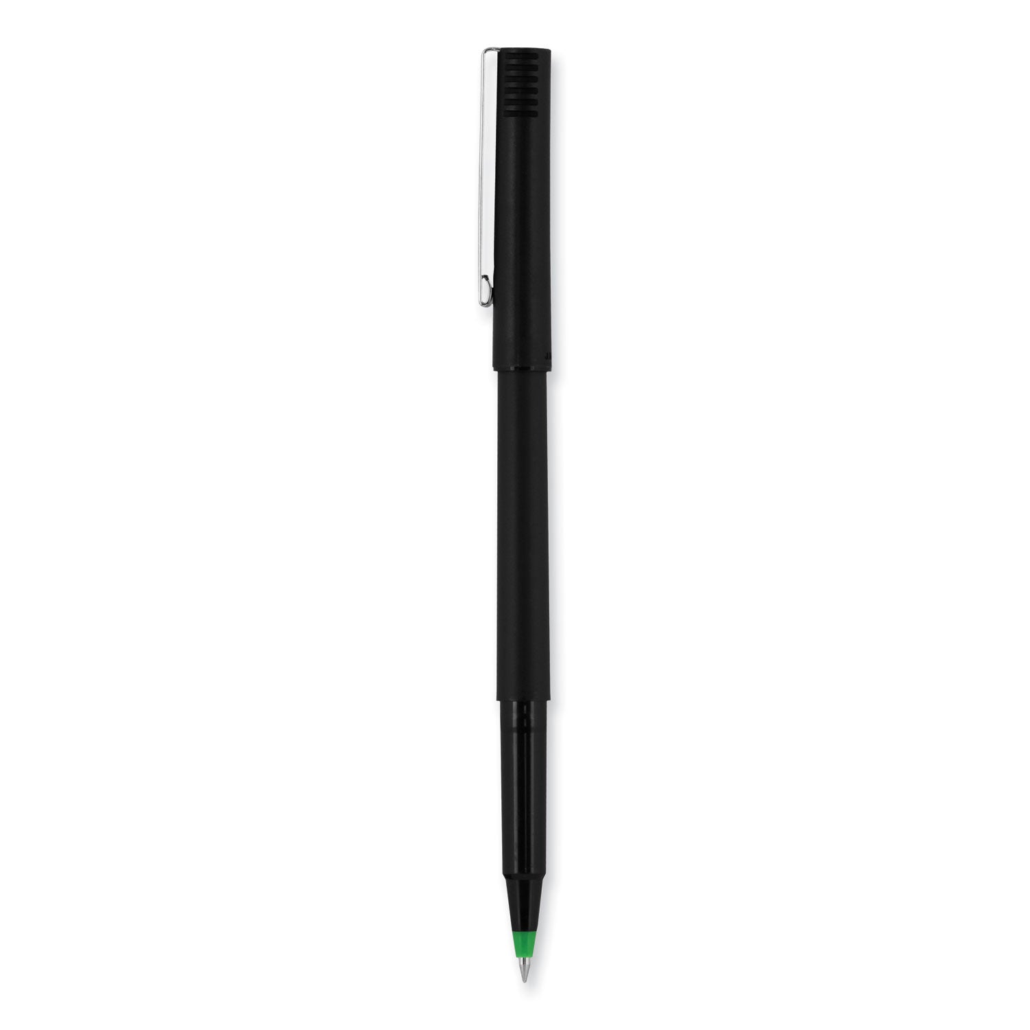 roller-ball-pen-stick-extra-fine-05-mm-green-ink-black-green-barrel-dozen_ubc60154 - 3