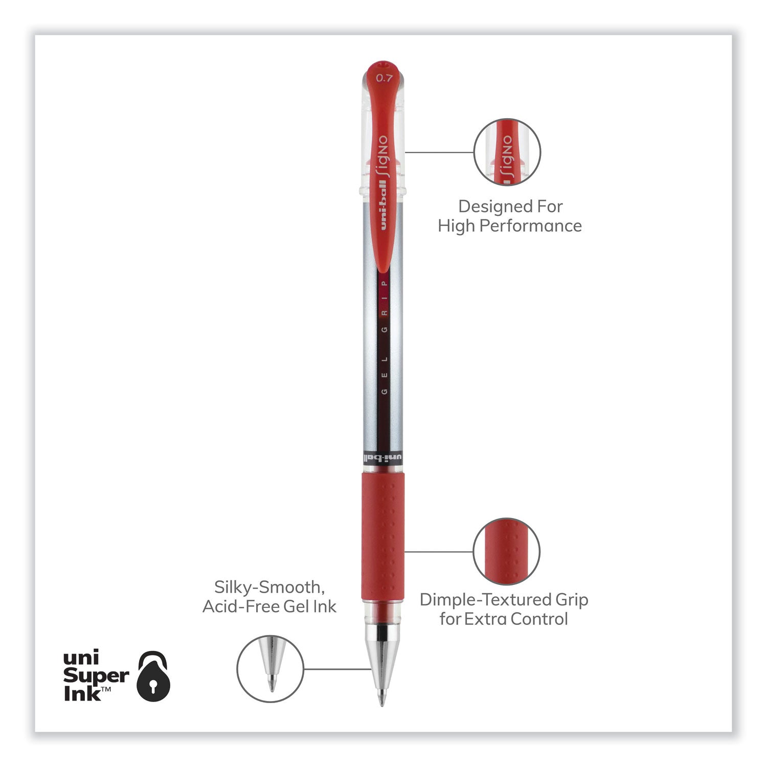 signo-grip-gel-pen-stick-medium-07-mm-red-ink-clear-red-silver-barrel-dozen_ubc65452 - 4