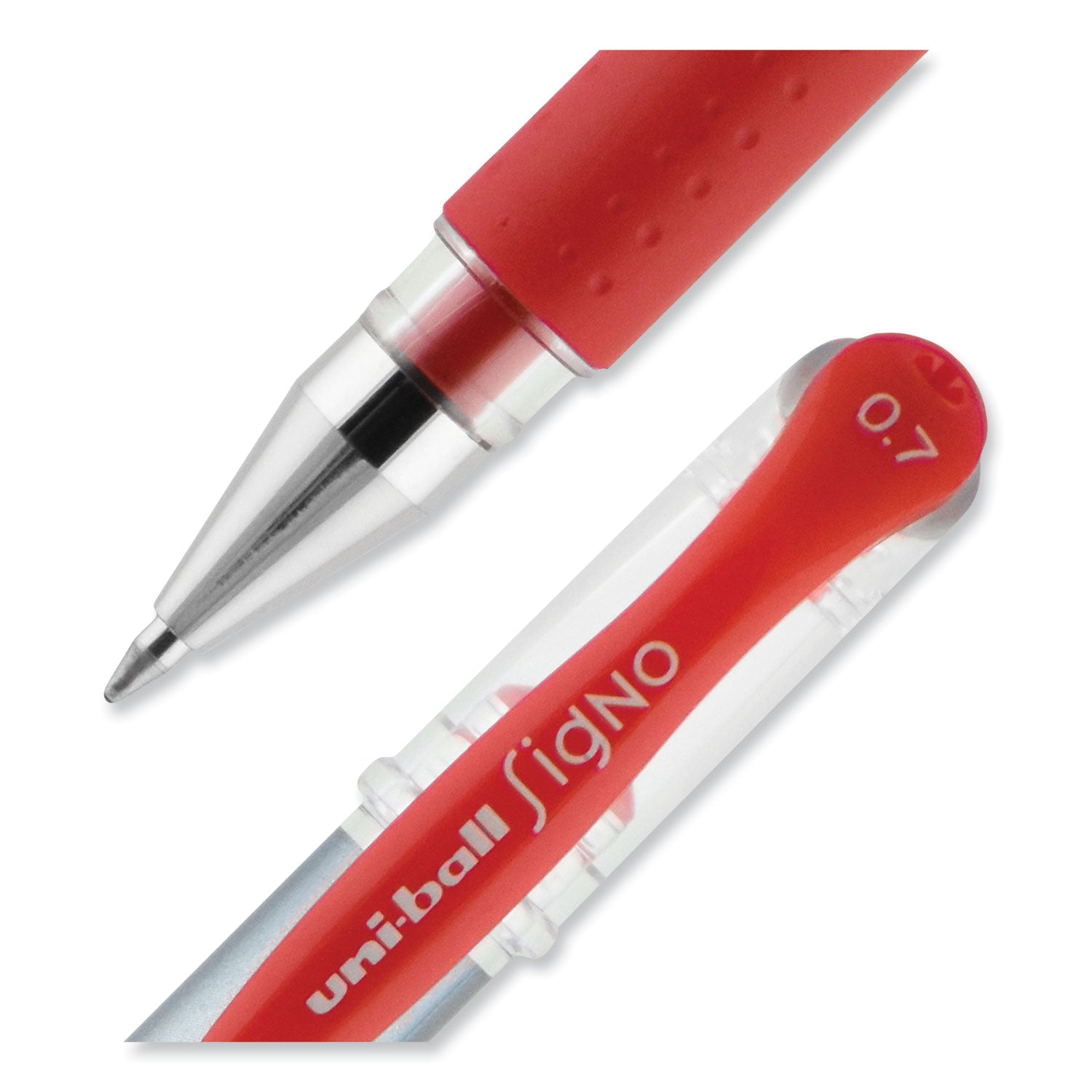 signo-grip-gel-pen-stick-medium-07-mm-red-ink-clear-red-silver-barrel-dozen_ubc65452 - 5