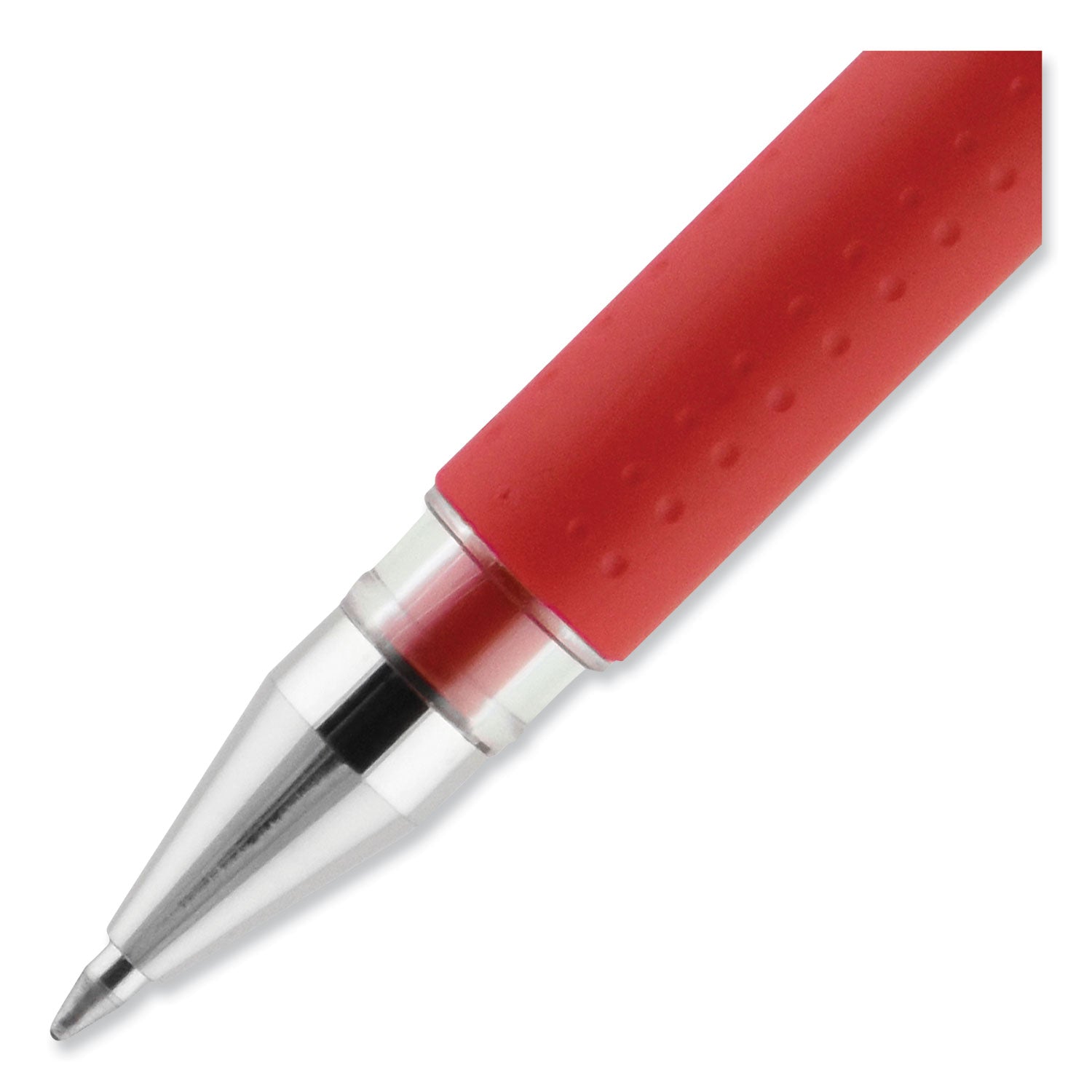 signo-grip-gel-pen-stick-medium-07-mm-red-ink-clear-red-silver-barrel-dozen_ubc65452 - 7