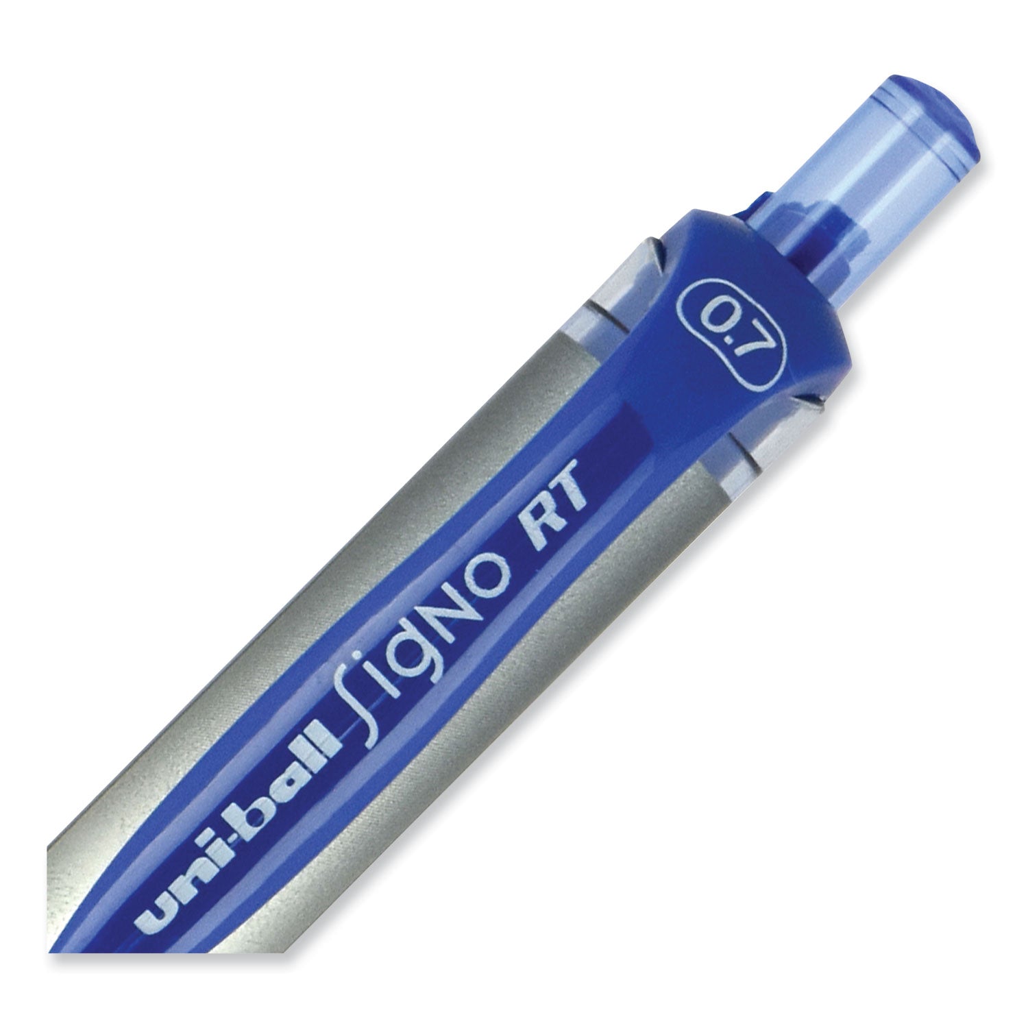 signo-gel-pen-retractable-medium-07-mm-blue-ink-silver-blue-barrel-dozen_ubc65941 - 6