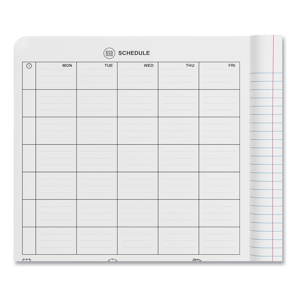Composition Book, Medium/College Rule, Black Marble Cover, (100) 9.75 x 7.5 Sheets