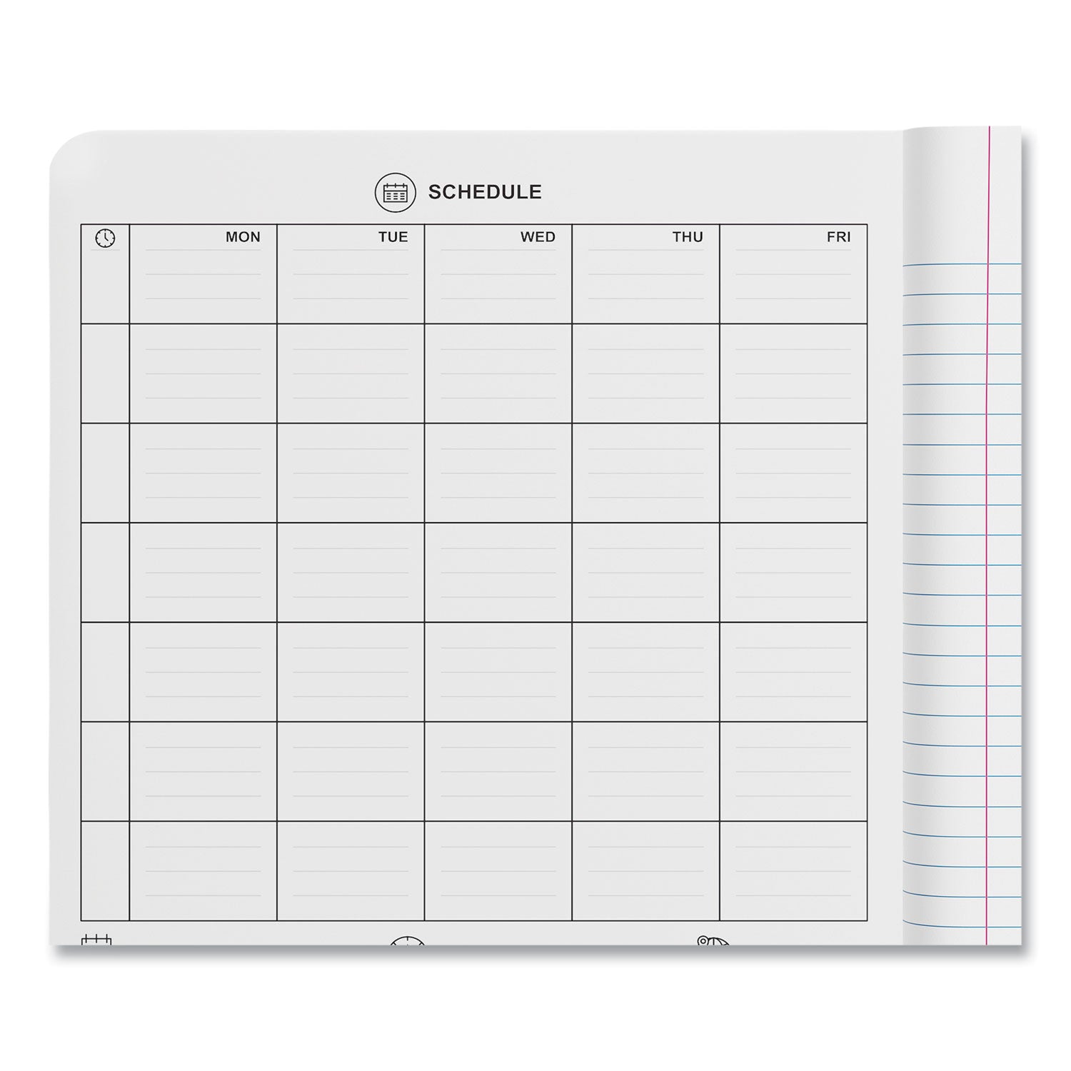 Composition Book, Medium/College Rule, Black Marble Cover, (100) 9.75 x 7.5 Sheets