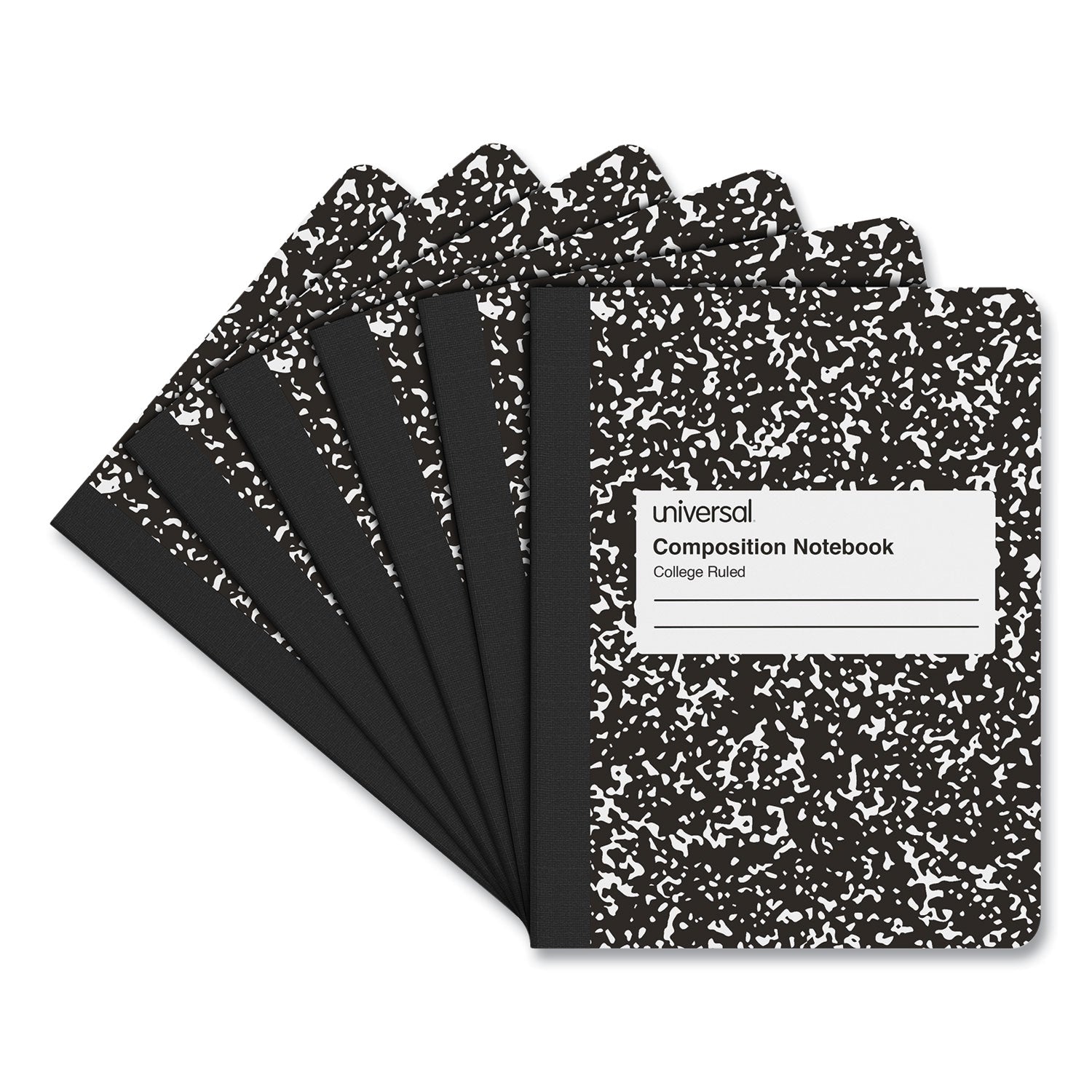 composition-book-medium-college-rule-black-marble-cover-100-975-x-75-sheets-6-pack_unv20946 - 1