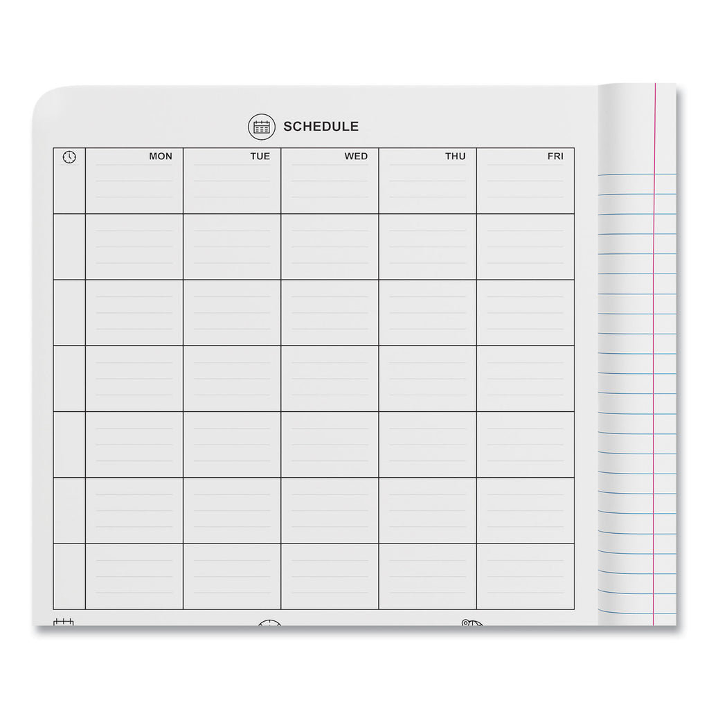 Composition Book, Medium/College Rule, Black Marble Cover, (100) 9.75 x 7.5 Sheets, 6/Pack