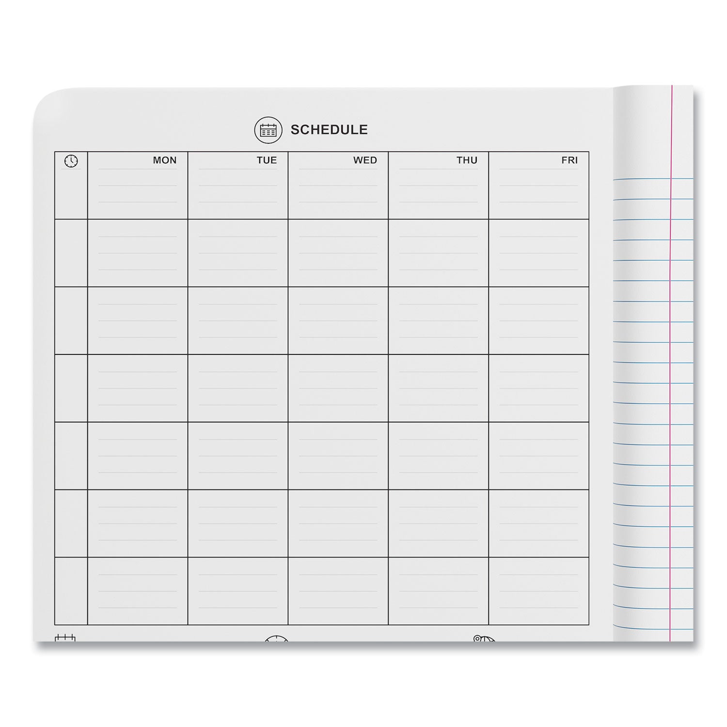 Composition Book, Medium/College Rule, Black Marble Cover, (100) 9.75 x 7.5 Sheets, 6/Pack