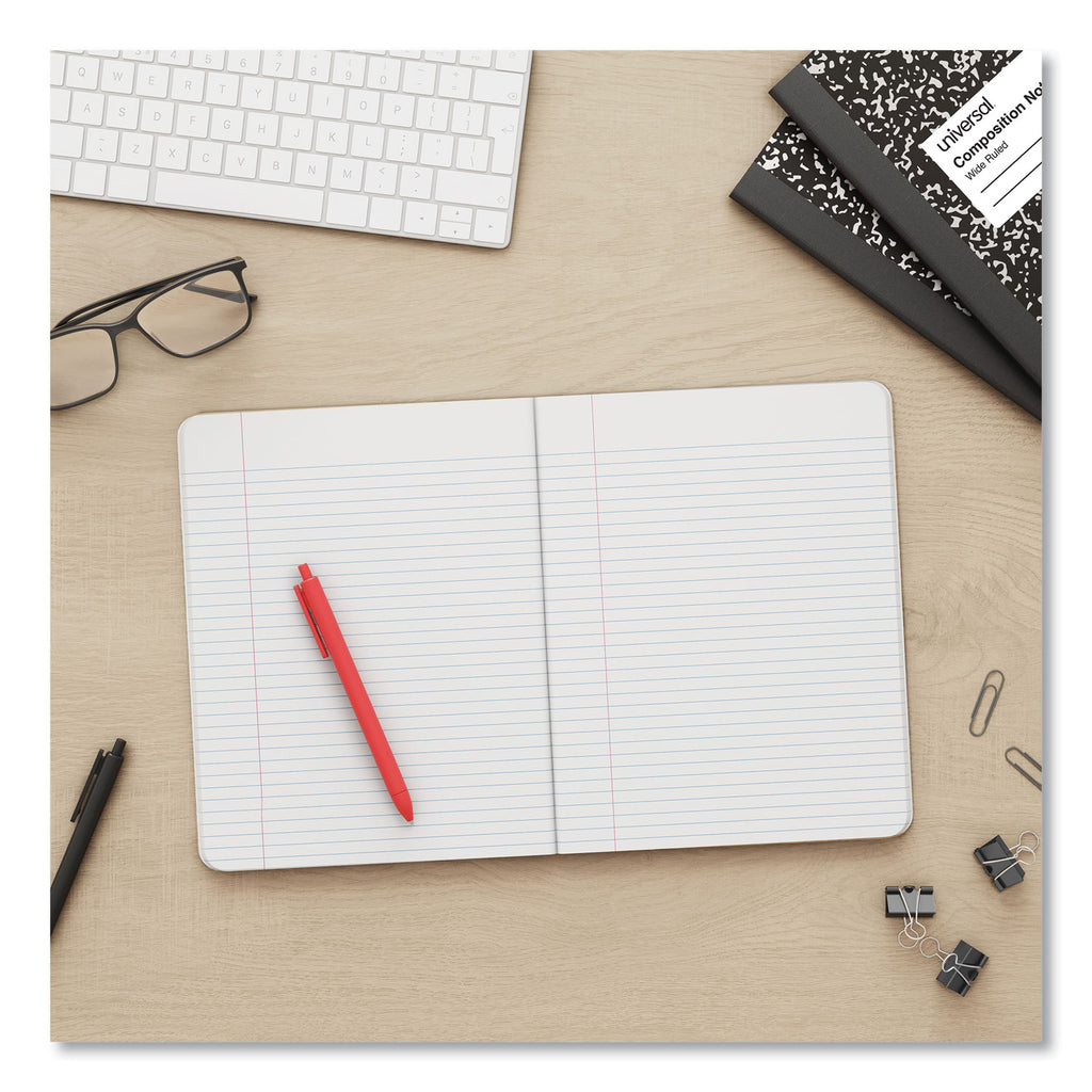 Composition Book, Medium/College Rule, Black Marble Cover, (100) 9.75 x 7.5 Sheets, 6/Pack