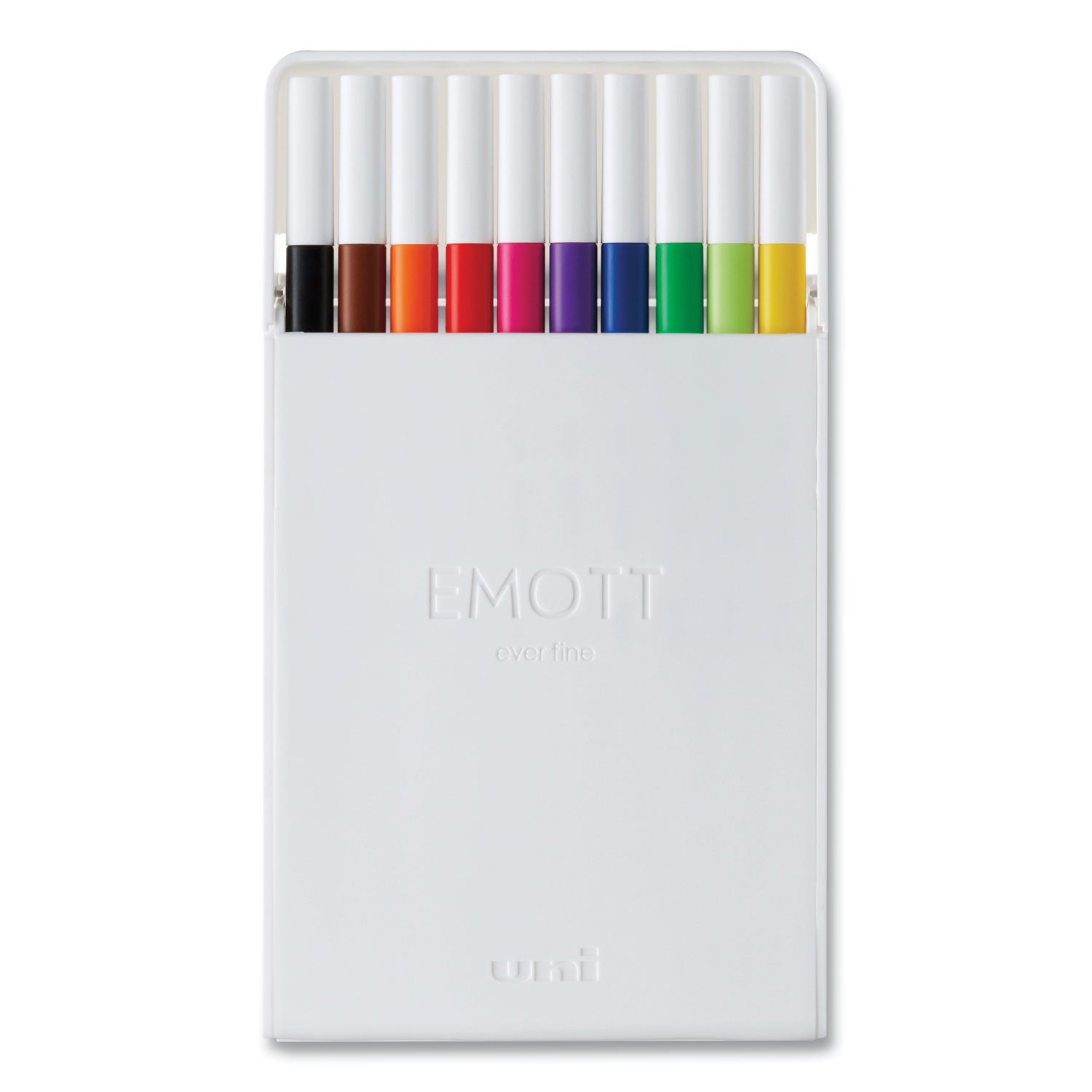 emott-porous-point-pen-stick-fine-04-mm-assorted-ink-colors-white-barrel-10-pack_ubc24836 - 2