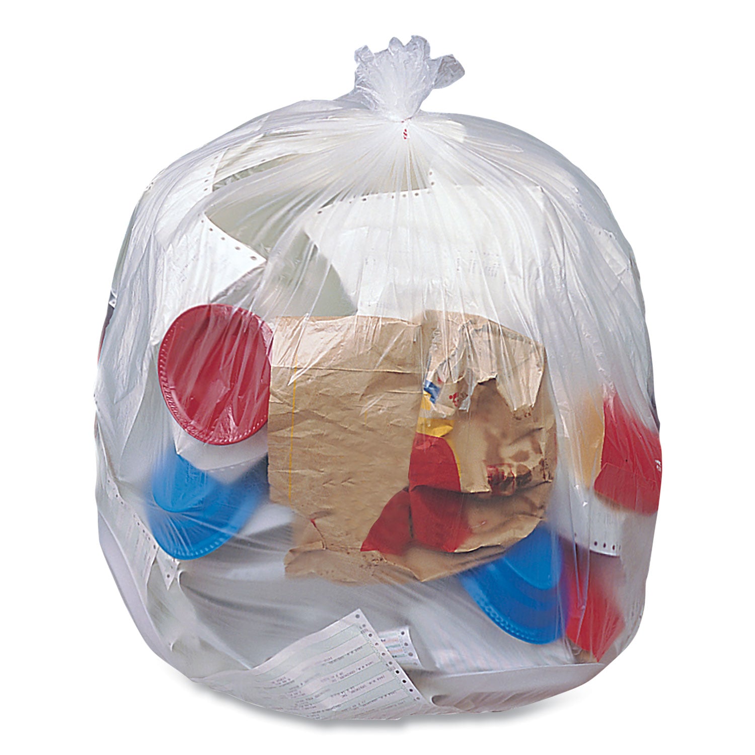 Eco Strong Plus Can Liners, 44 gal, 1.35 mil, 37 x 50, Natural, 100/Carton