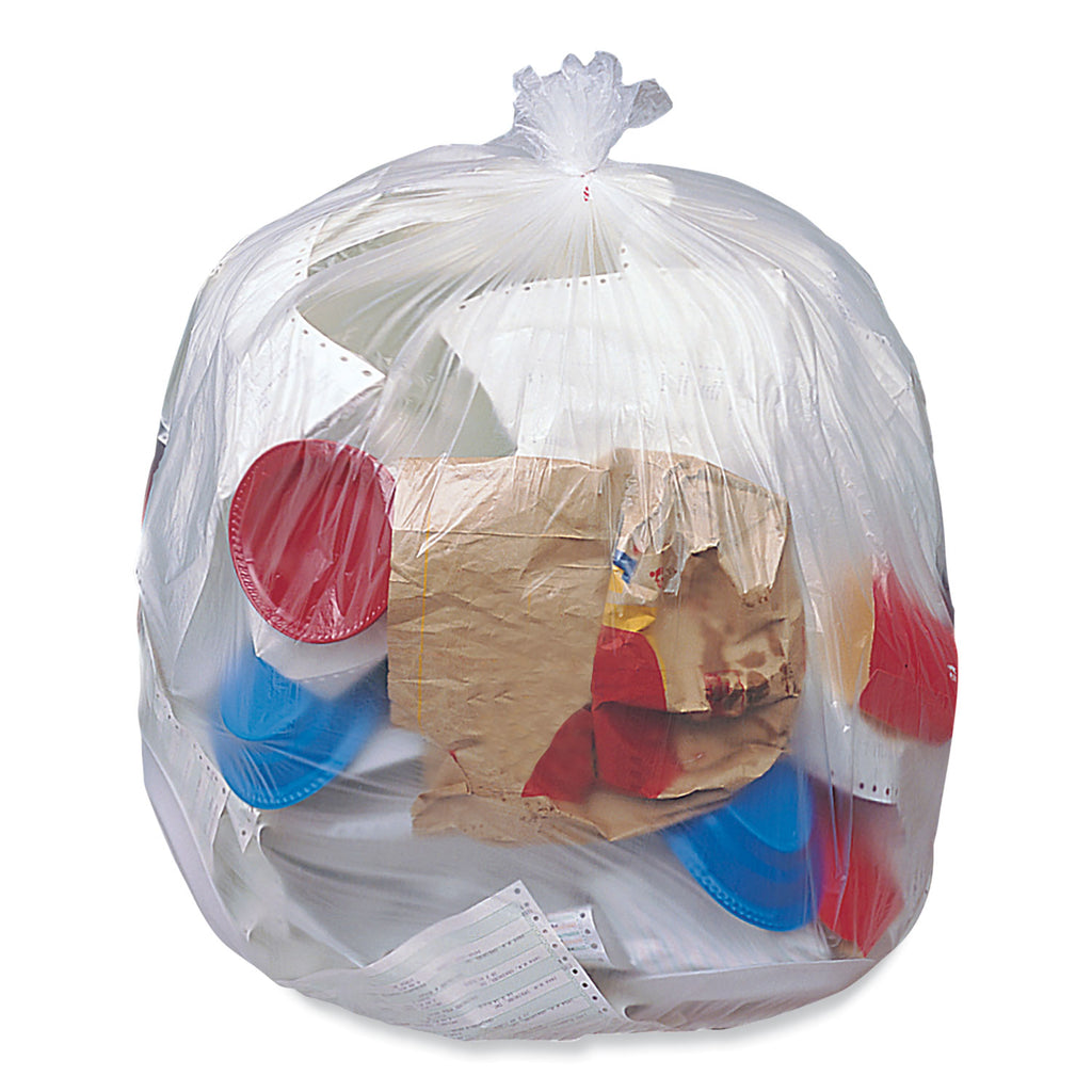 Eco Strong Plus Can Liners, 40 gal, 16 mic, 40 x 46, Natural, 250/Carton