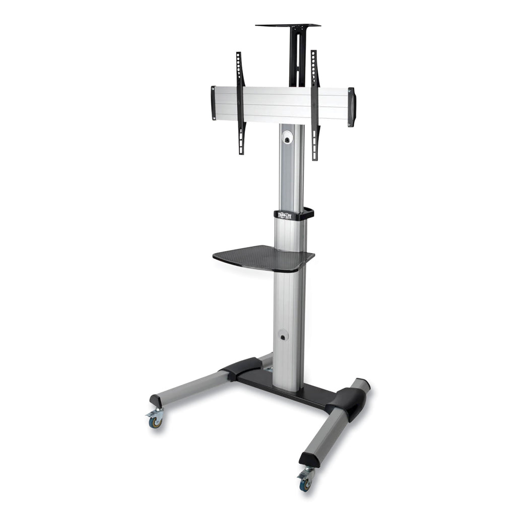 flat-panel-floor-stand-tilt-range-12-to-+5-metal-1-shelf-110-lb-capacity-326-x-276-x-815-silver-black_trpdmcs3270xp - 1