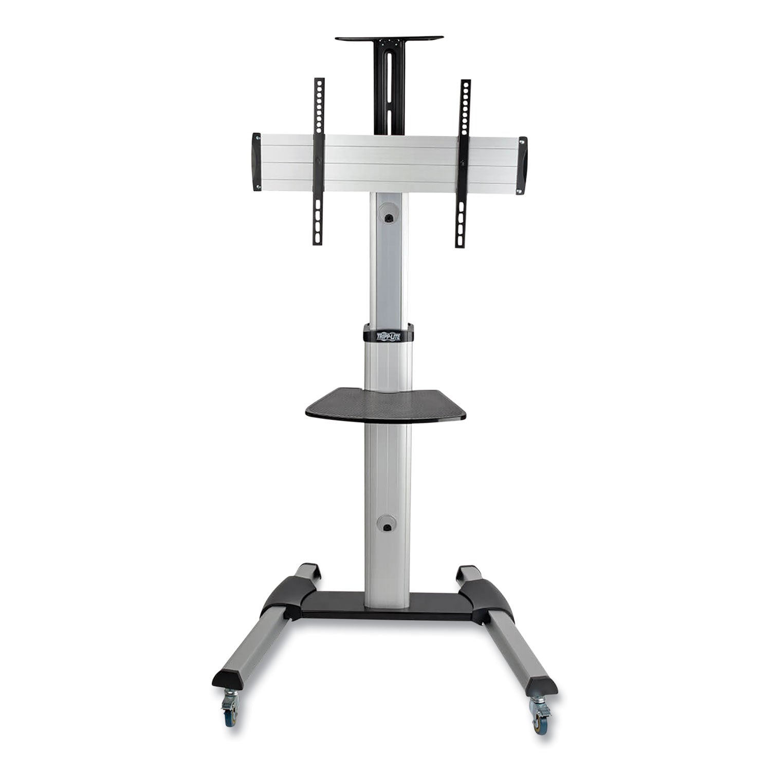 flat-panel-floor-stand-tilt-range-12-to-+5-metal-1-shelf-110-lb-capacity-326-x-276-x-815-silver-black_trpdmcs3270xp - 5