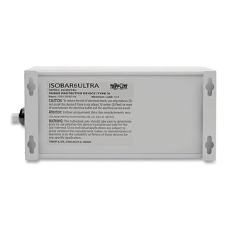 Isobar Surge Protector, 6 AC Outlets, 6 ft Cord, 3,330 J, Light Gray - 