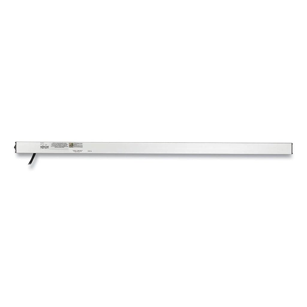 Vertical Power Strip, 12 Outlets, 15 ft Cord, Silver - 