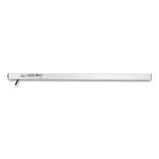 Vertical Power Strip, 12 Outlets, 15 ft Cord, Silver - 