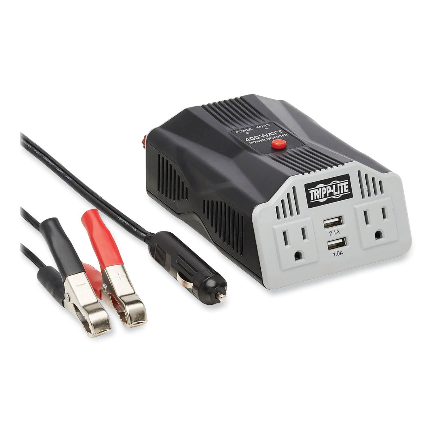 PowerVerter Ultra-Compact Car Inverter, 400 W, Two AC Outlets/Two USB ...