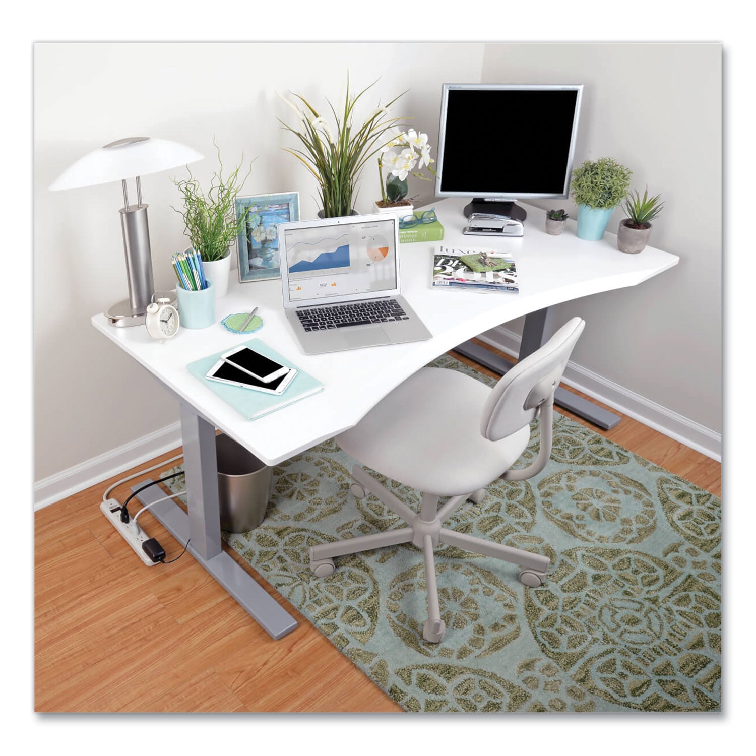 Protect It! Surge Protector, 7 AC Outlets, 6 ft Cord, 1,080 J, Light Gray - 
