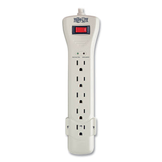 Protect It! Surge Protector, 7 AC Outlets, 7 ft Cord, 2,160 J, Light Gray - 