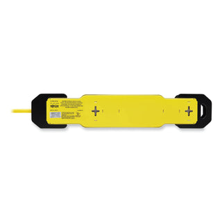 Power It! Safety Power Strip with GFCI Plug, 6 Outlets, 9 ft Cord, Yellow/Black - 