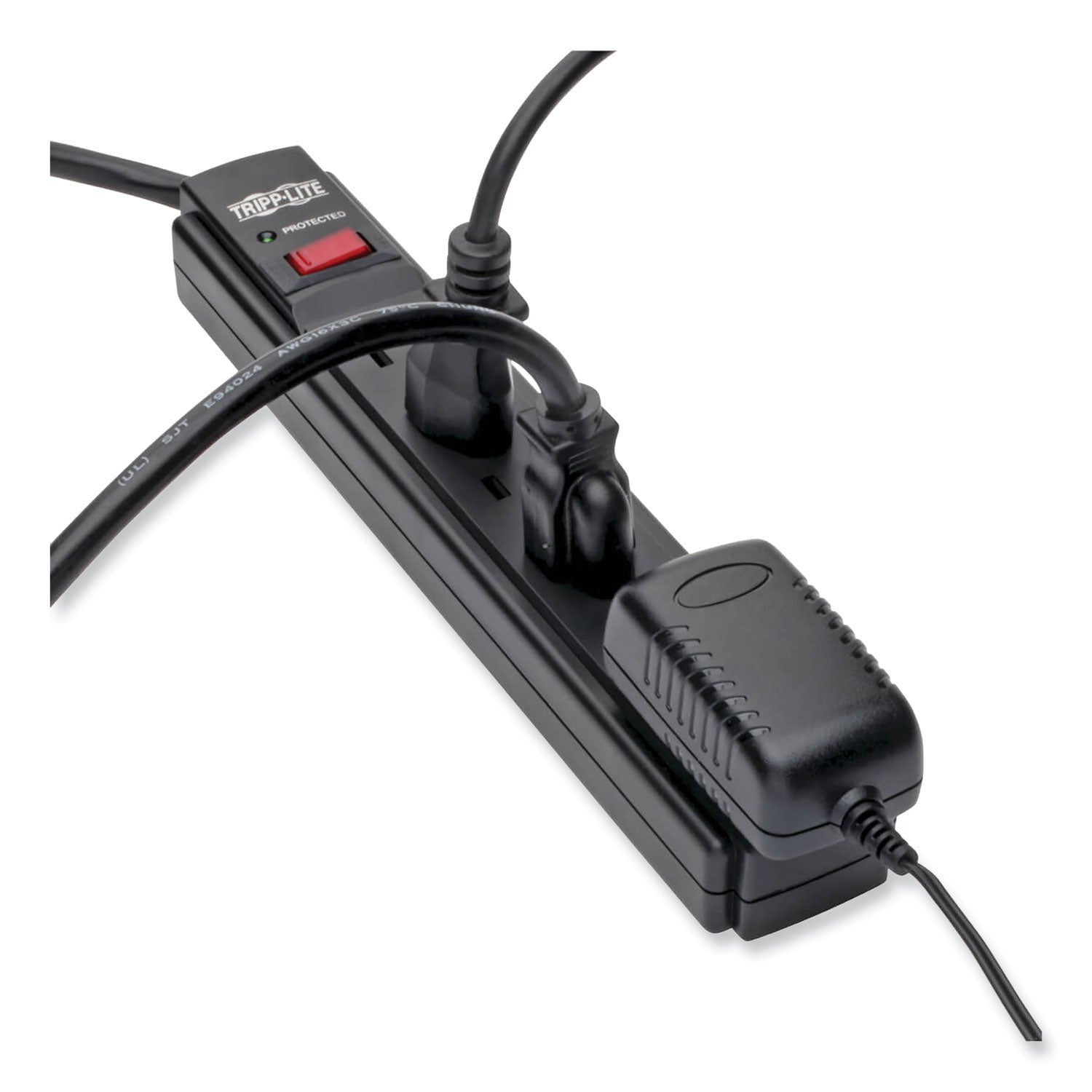 Protect It! Surge Protector, 6 AC Outlets, 6 ft Cord, 790 J, Black - 