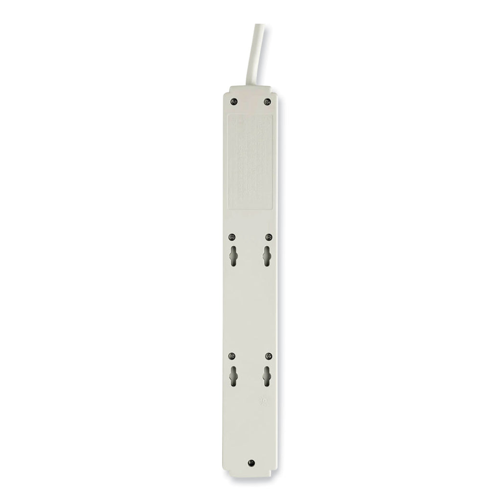 Protect It! Surge Protector, 6 AC Outlets/2 USB Ports, 6 ft Cord, 990 J, Cool Gray - 