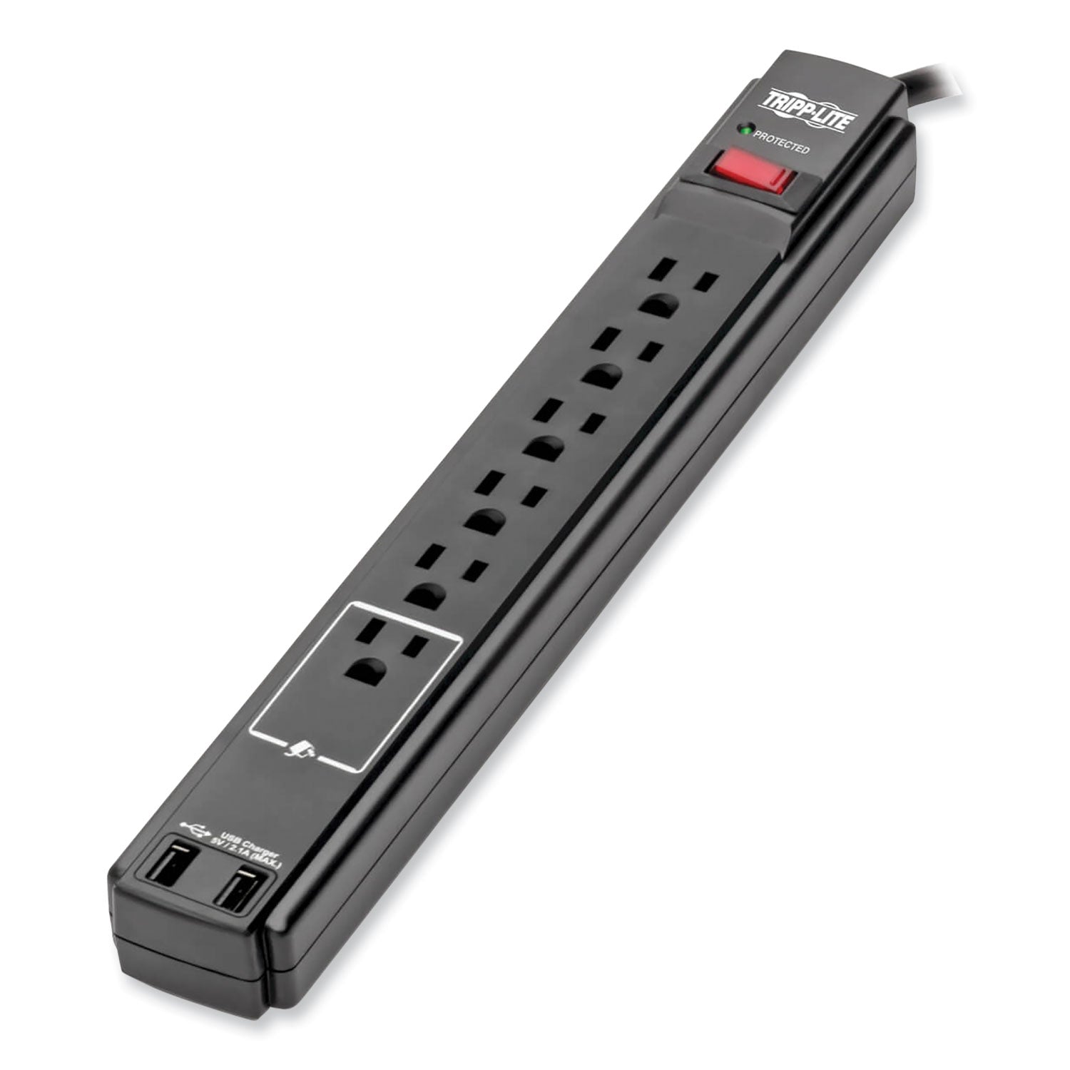 protect-it!-surge-protector-6-ac-outlets-2-usb-ports-6-ft-cord-990-j-black_trptlp606usbb - 1