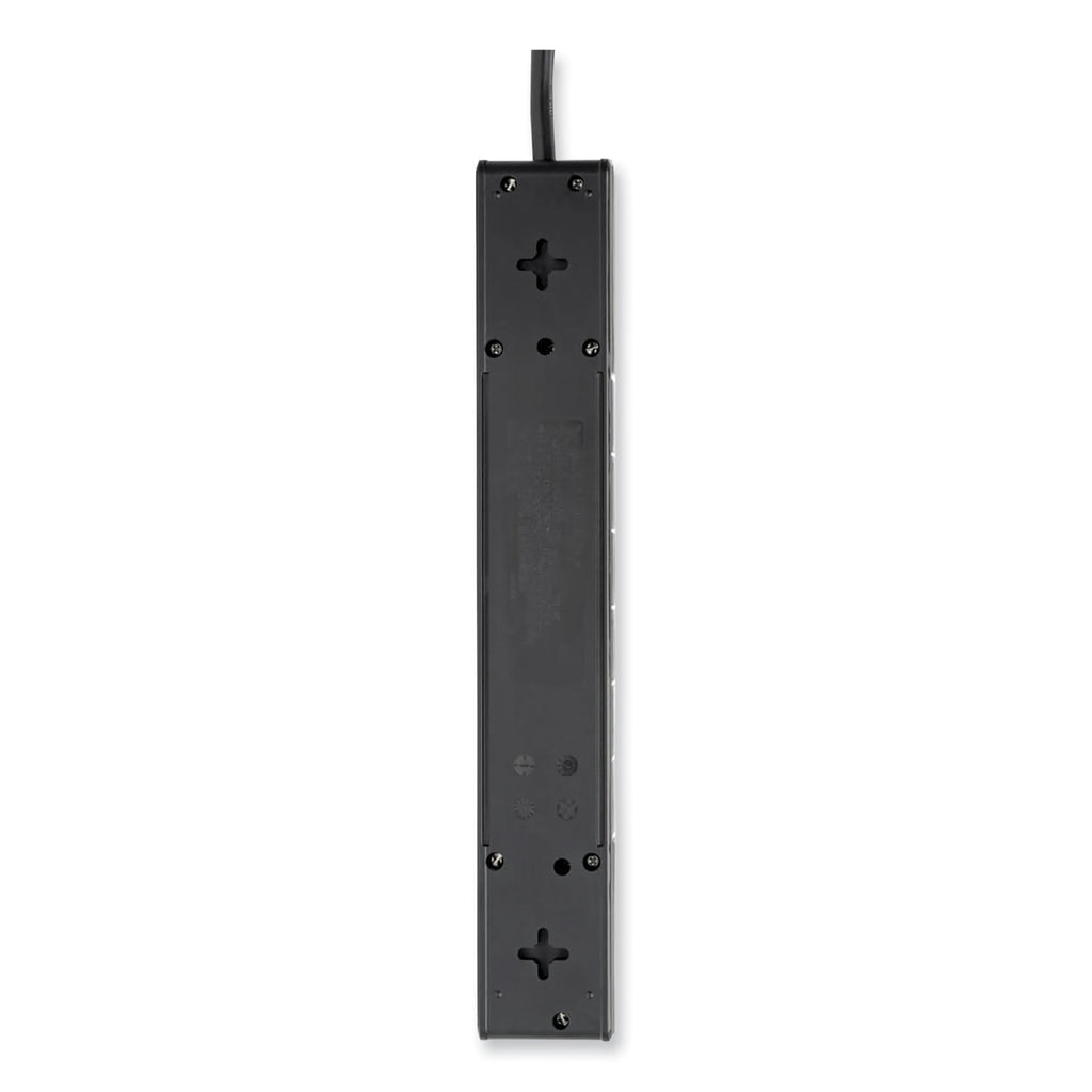 Protect It! Surge Protector, 6 AC Outlets/2 USB Ports, 8 ft Cord, 1,080 J, Black